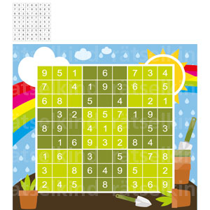 Kannst du das Sudoku mit den Ziffern 1 bis 9 so ausfüllen, dass jede Zahl in jeder Spalte, in jeder Zeile und in jedem kleinen Quadrat nur 1 Mal vorkommt? Auflösung : Lösungsbild