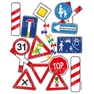 Kinderrätsel Verkehrszeichen Verkehrsschilder Straßenschilder