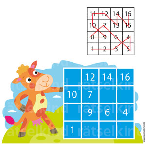 Hidoku Logikrätsel Denkspiel Kinderrätsel Rätsel für Kinder Kuhrätsel