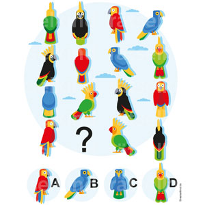 Knobelrätsel für Kinder mit Vogelperspektiven
