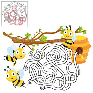 Bienenrätsel für Kinder