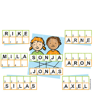Grundschulrätsel Buchstaben Jungen Mädchen Vornamen mit gleichen Buchstaben