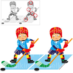 Eishockey Spielfeld Rätsel für Kinder