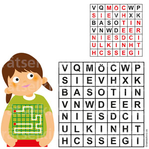Rätsel für Grundschüler Erstklässler Buchstabenrätsel