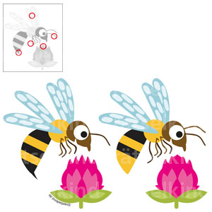 Vergleichsrätsel Bienen