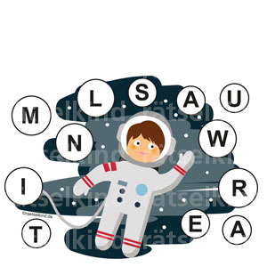 Kinderrätsel Weltraum Astronauten