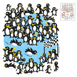 Addieren und Summe suchen mit Pinguinen