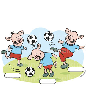 Landwirtschaftsrätsel Fußballtraining Schweine