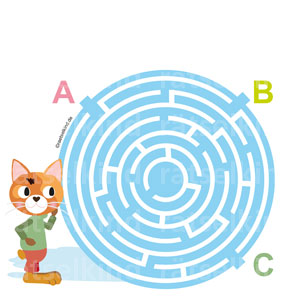 Tierrätsel labyrinth Kinder