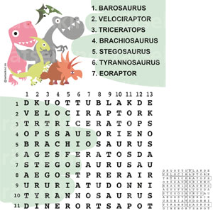 Dinosaurier Rätsel für Kinder