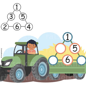 Landwirtschaftsrätsel Zahlenpyramide
