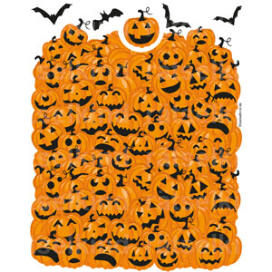 Rätsel für Kinder Oktober Kürbis Gesicht Halloween Kürbisernte Erntedank Allerheiligen