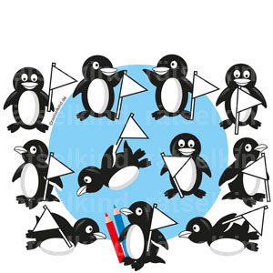 Winterrätsel für Kinder Zootiere Pinguine