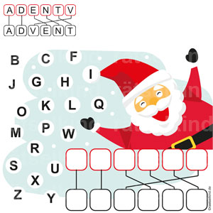 Alphabet Rätsel für Kinder Weihnachtszeit