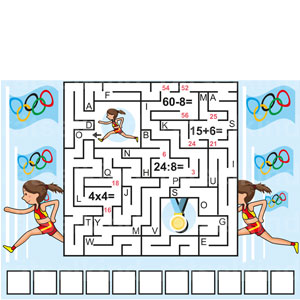 Olympiade Kinderrätsel Labyrinth