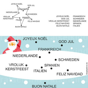 Kinderrätsel Weihnachten Weihnachtszeit Frohe Wünsche Frohe Weihnachten Advent Adventszeit Sprachen Länder