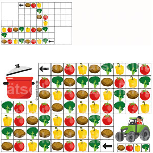 Landwirtschaftsrätsel Erntedank Ernte Gemüse Trecker Traktor Brokkolie Kartoffel Tomate Paprika