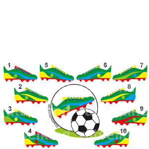 Fußballrätsel Fußball Sport Sportschuhe Football Soccer Vergleichsrätsel Grundschulkinder