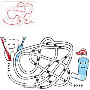 Kinderrätsel Zahnpflege Zähneputzen Zähne Zahnpasta Zahncreme Zahnbürste Zucker Kauflächen