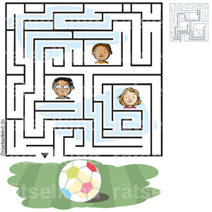 Rätsel für Kinder Sportart Fußball Bewegung Sportart Labyrinth Fussball-WM Fußball-Weltmeisterschaft