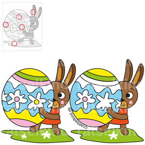 Osterrätsel Ostern Osterhase Suchbild Unterschiede Vorschule kleine Kinder Fehlersuche