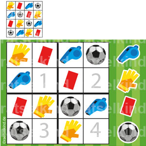 Sodoku Fußball Fußballspiel Fußball Sportart Fussball-WM Fußball-Weltmeisterschaft