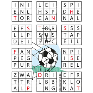 Rätsel Fußball Kinderrätsel Wortkette Reihenfolge Fußball Begriffe Sportart Fussball-WM Fußball-Weltmeisterschaft