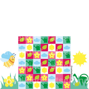 Rätsel für Kinder Vorschule Grundschule Blumen Sommer Blumenwiese Biene Zuordnen Raum Lage Richtung
