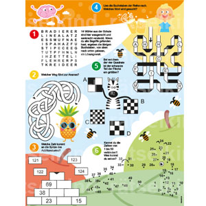 Kinderseite Frühling Sommer Gehirnjogging Rateaufgaben Denkaufgaben Denksportaufgaben Denkspiele