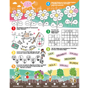 Kinderseite Blumenwiese Gemüse Beet Gehirnjogging Rateaufgaben Denkaufgaben Denksportaufgaben Denkspiele