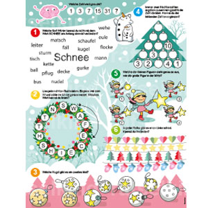 Winter Schnee Gehirnjogging Rateaufgaben Denkaufgaben Denksportaufgaben Denkspiele