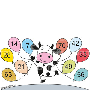 Kinderrätsel Rätsel für Kinder Grundschule Rechenanfänger 7er Reihe das kleine Einmaleins