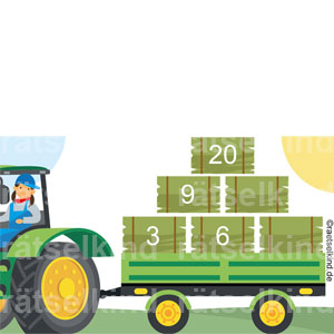 Kinderrätsel Rätsel für Kinder Landwirtschaft Heuballen Heuernte Mähen Wenden Schwaden