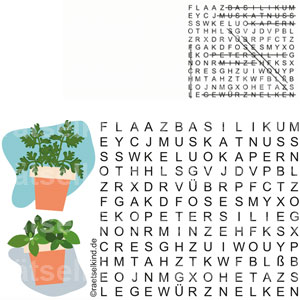 Suchsel Gewürze Basilikum Muskatnuss Kapern Petersilie Minze Gewürznelken Süßholz Beifuß Fenchel