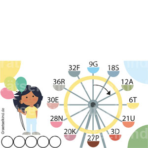 Kinderrätsel Worträtsel Kirmes Riesenrad Send Rummel Jahrmarkt Aussichtsrad Gondeln