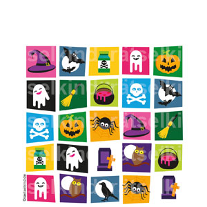 Vergleichsrätsel Bilderrätsel Herbst Halloween Oktober Bilder vergleichen Paare finden