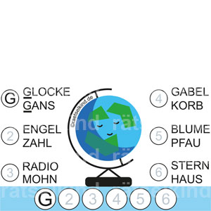 Kinderrätsel Worträtsel Wortpaare Buchstaben erkennen Alphabet Leseanfänger Grundschule