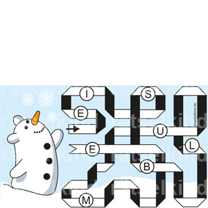 Kinderrätsel Winterrätsel Schnee Schneemann Eis Schnee Eisblume Buchstaben Lesen Leseanfänger