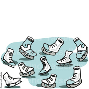 Winterrätsel Vergleichsrätsel Schlittschuhe Paare finden Wintersport Eis Eisfläche Schlittschuh
