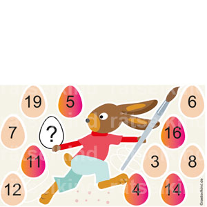 Rechenrätsel Ostern Osterfest Osterhase Eier Ostereier Zahl finden Gerade Zahlen Ungerade Zahlen