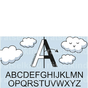 Bilderrätsel Symmetrie Logikrätsel Buchstaben Alphabet spiegeln ABC Leseanfänger